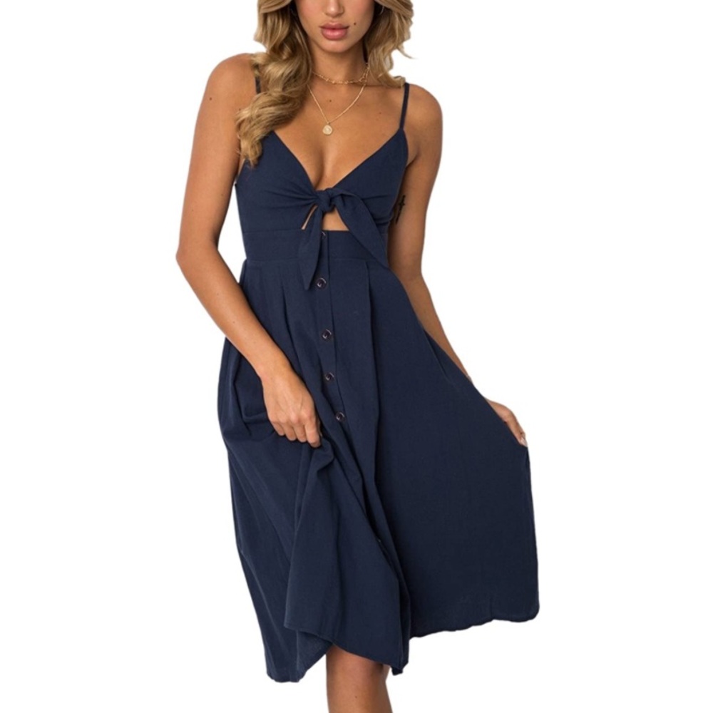 Ecowish Tie Front Fit and Flare Dress (full boho closet🦋🌿!)